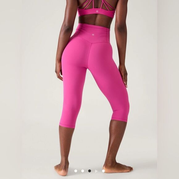 Athleta ELATION ULTRA HIGH RISE CROP Small Iceplant Pink NEW - Picture 2 of 12